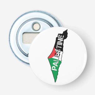 Free Palestine Palestine Flag on Palestine Map Bottle Opener