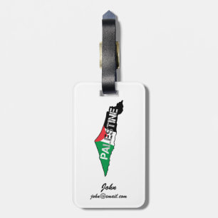 Free Palestine Palestine Flag on Palestine Map Luggage Tag