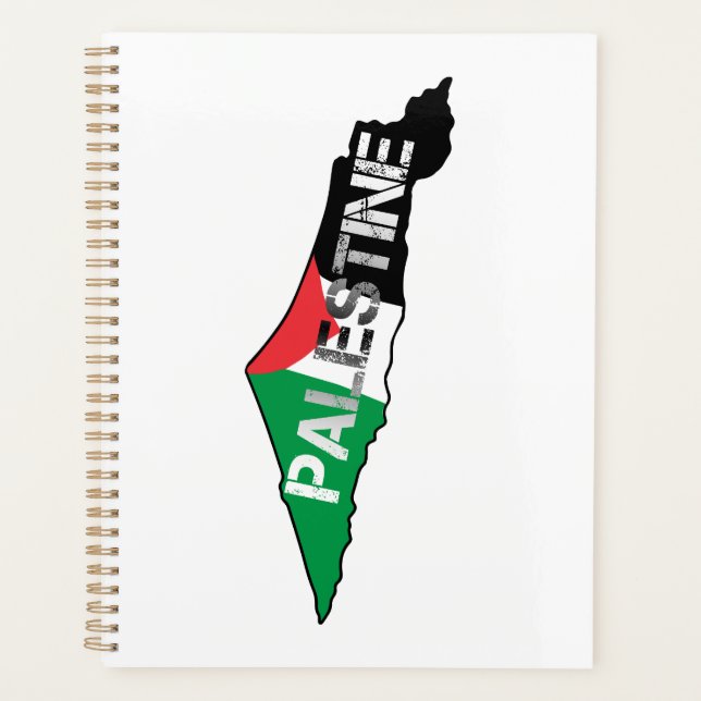 Free Palestine Palestine Flag on Palestine Map Planner (Front)