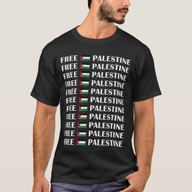 Free Palestine Palestine Flag  T-Shirt (Front)