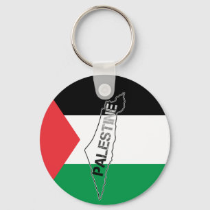 Free Palestine Palestine Map on Palestine Flag Key Ring