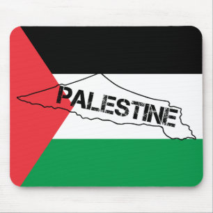 Free Palestine Palestine Map on Palestine Flag Mouse Pad