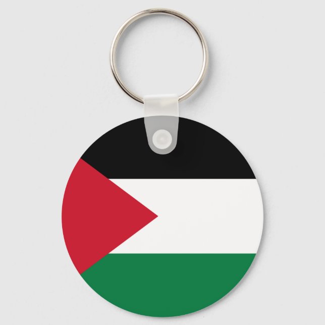 Free Palestine - Palestinian Flag (علم فلسطين‎) Key Ring (Front)
