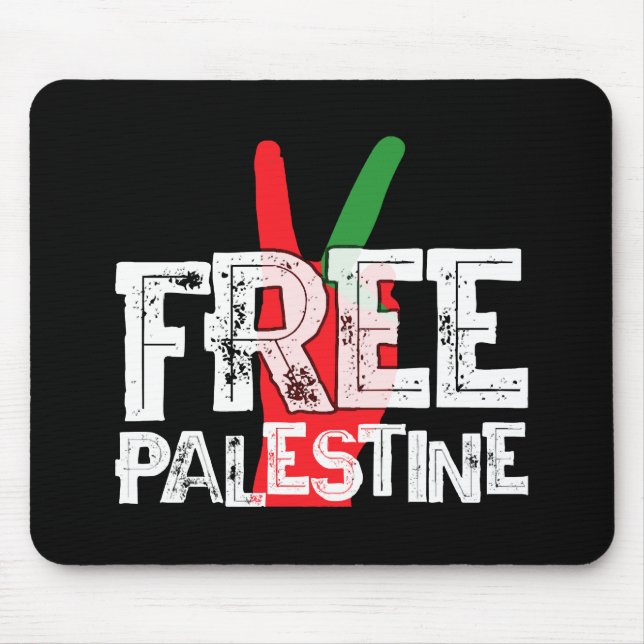 Free Palestine Palestinian Patriotic Ceasefire Tee Mouse Pad (Front)