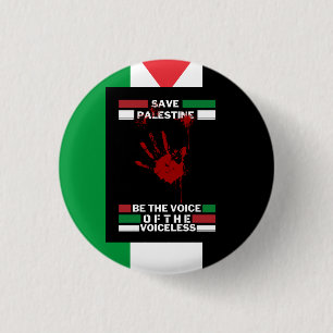 Free Palestine Pin Button in Palestine Flag Theme