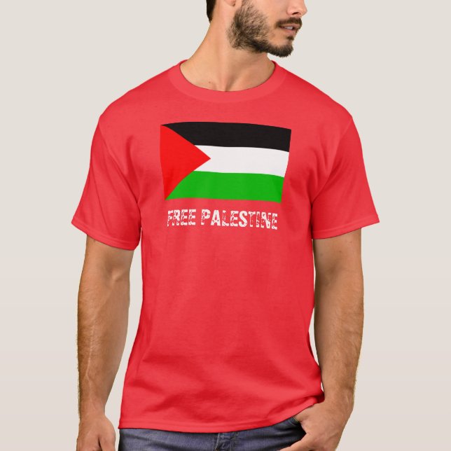 Free Palestine Red T-Shirt (Front)