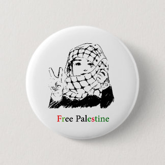 Free Palestine rounded buttom 6 Cm Round Badge