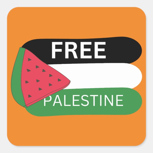 free palestine  square sticker (Front)