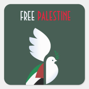 Free Palestine Square Sticker