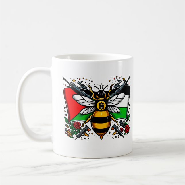 FREE PALESTINE T-shirt Coffee Mug (Left)