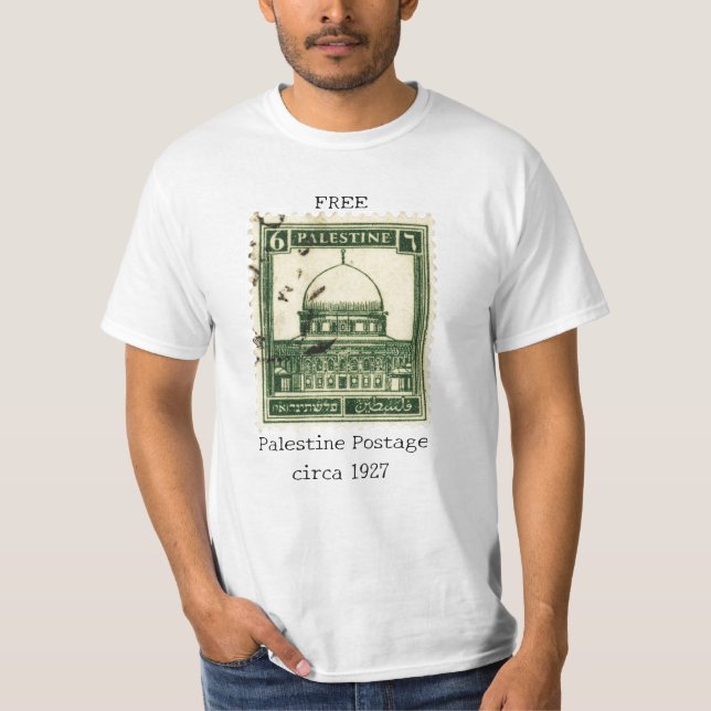 Free Palestine T-Shirt | Historic Palestine Stamp (Front)