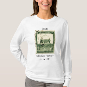 Free Palestine T-Shirt   Historic Palestine Stamp