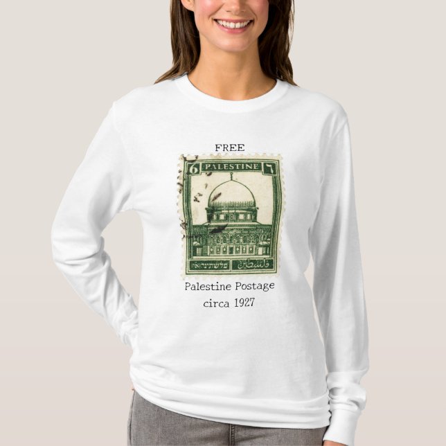 Free Palestine T-Shirt | Historic Palestine Stamp (Front)