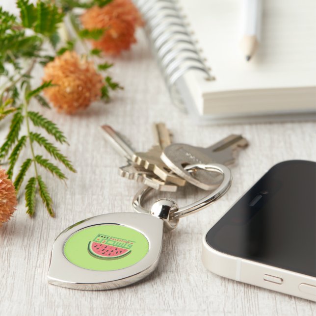 FREE PALESTINE WATERMELON KEY RING (Side)
