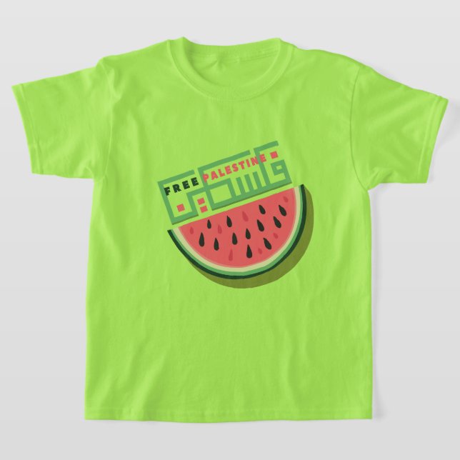 FREE PALESTINE WATERMELON T-Shirt (Laydown)