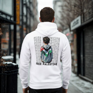 FREE PALESTINE white Hoodie