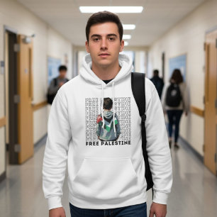 FREE PALESTINE white Hoodie
