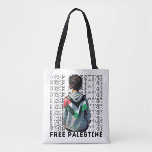 FREE PALESTINE white Tote Bag