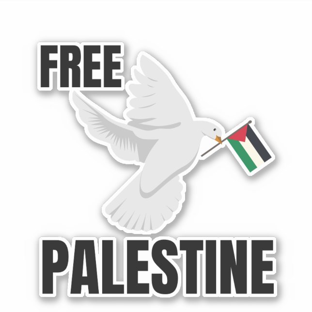FREE PALESTINE WITH PEACE DOVE (Front)