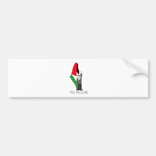 Free Palestine with the right of return Bumper Sticker (Front)