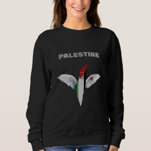 Free Palestine Women Sweatshirt  Palestinian Flag 