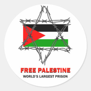 FREE PALESTINE: WORLD'S LARGEST PRISON STICKER