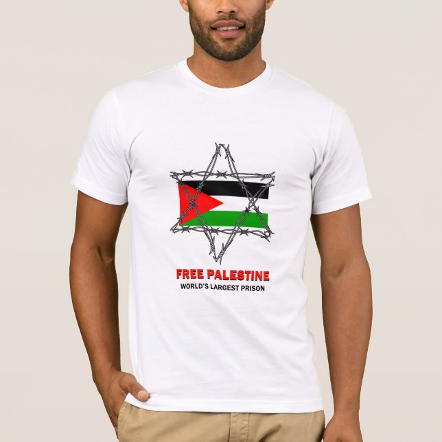 FREE PALESTINE: World's Largest Prison T-Shirt (Front)