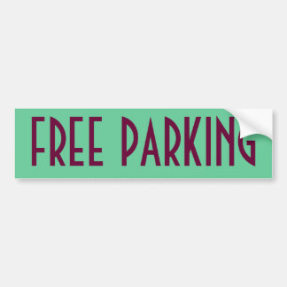 Free Parking Bumper Sticker