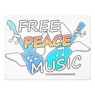 Free Peace Music Photo Print