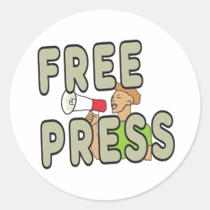 Free Press Classic Round Sticker