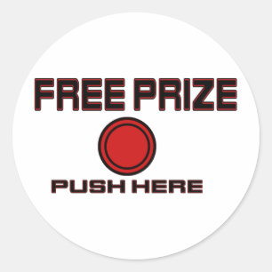 Free Prize Classic Round Sticker