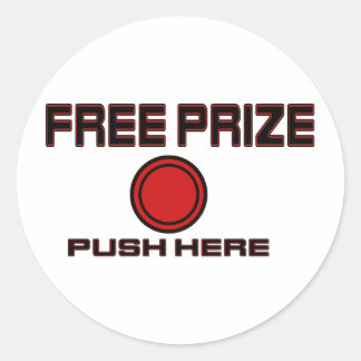 Free Prize Classic Round Sticker