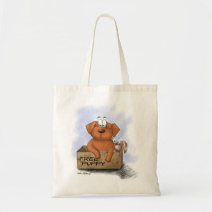 Free Puppy Cartoon Plus 1 Tote Bag