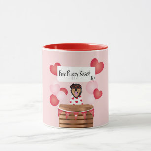 Free Puppy Kisses Valentine Dog Mug