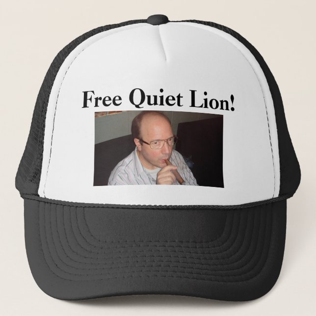 Free Quiet Lion! trucker hat (Front)