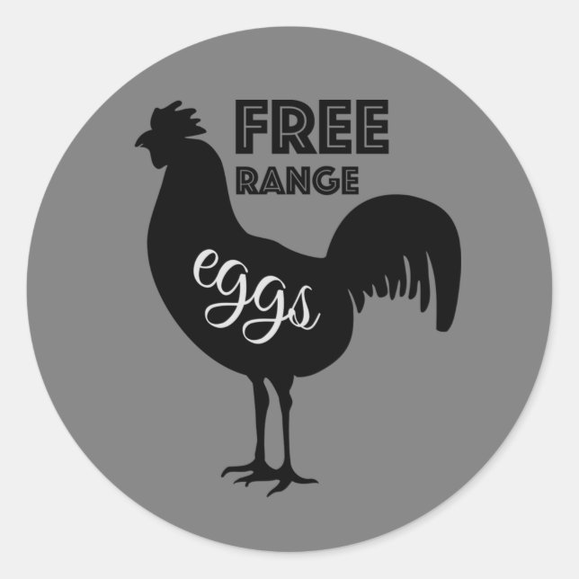 Free Range Eggs Classic Round Sticker (Front)