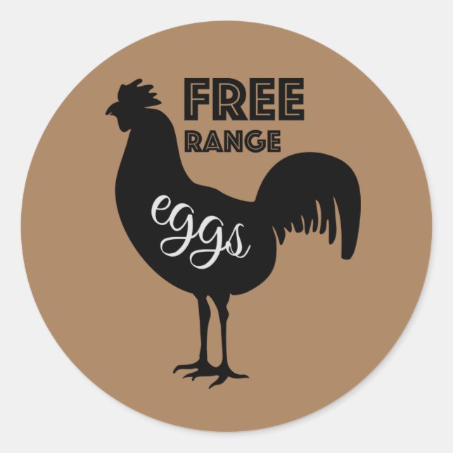 Free Range Eggs Classic Round Sticker (Front)
