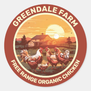 Free Range Organic Chicken Sticker