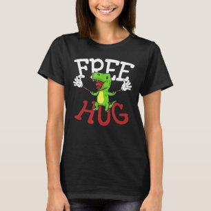 Free Rex Hugs Valentines Day Dinosaur Cute Hug T-Shirt