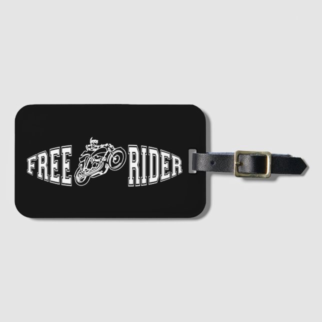 Free rider luggage tag (Front Horizontal)