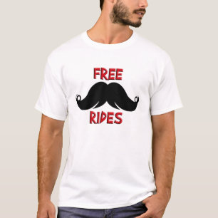 Free Rides Custom Moustache Moustache T-Shirt