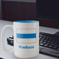 Free Russia - English - White Blue White Flag