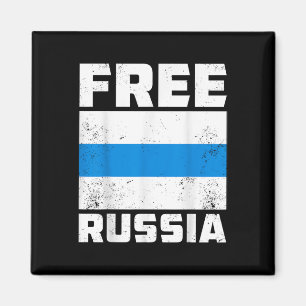 Free Russia New Russian Flag White Blue Anti-war P Magnet