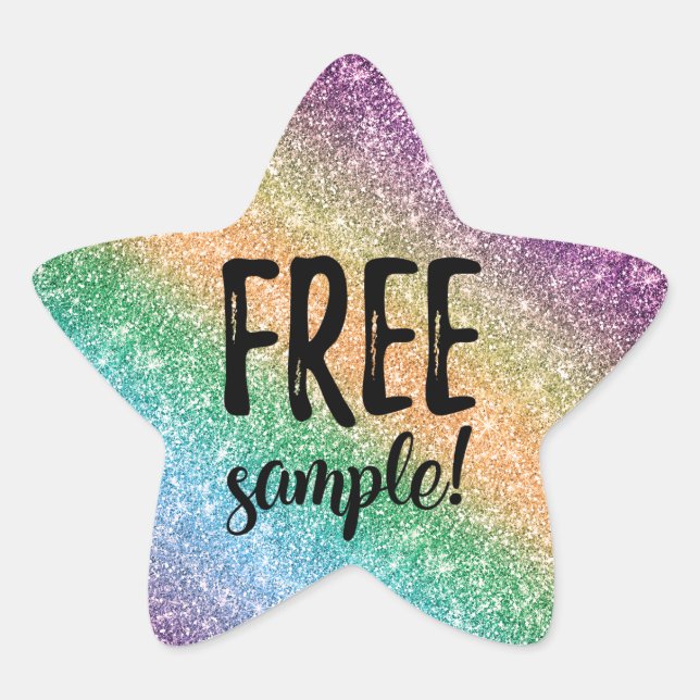 Free sample glitter label (Front)