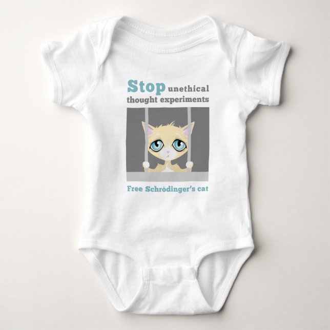 Free Schrodinger's Cat Baby Bodysuit (Front)