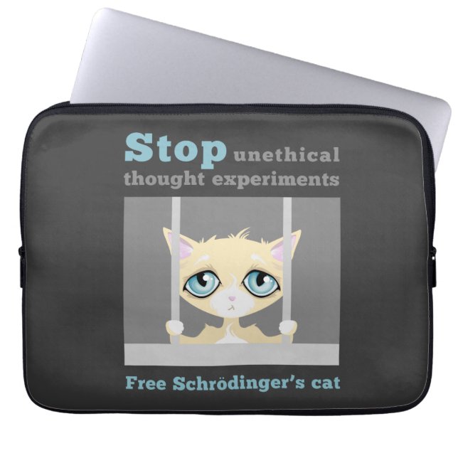 Free Schrodinger's Cat Laptop Sleeve (Front)