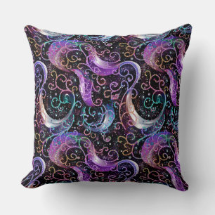 Free shapes, Embelished with a Beads, Throw Pillow