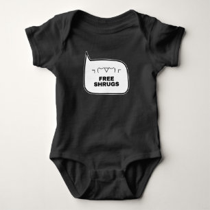 FREE SHRUGS Funny Kaomoji Japanese Emoticons  Baby Bodysuit