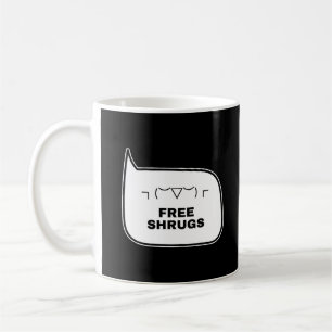 FREE SHRUGS Funny Kaomoji Japanese Emoticons  Coffee Mug