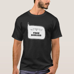 FREE SHRUGS Funny Kaomoji Japanese Emoticons T-Shirt